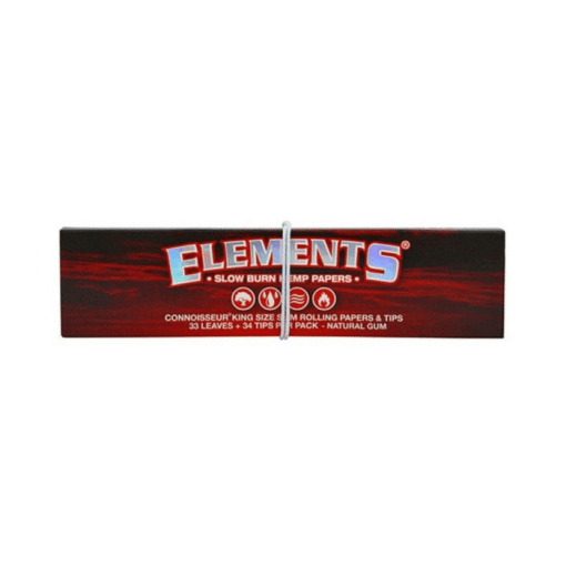 נייר גלגול אלמנטס אדום קינג סייז | Elements Red King Size Rolling Paper + Tips