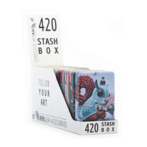 קופסת כיס לאחסון בעיצובי אמנים | RealLeaf Art Collection Stash Box