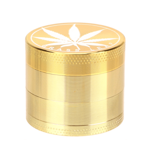 גריינדר מתכת 4 קומות 50 מילימטר | Grass Leaf Golden 50mm Grinder