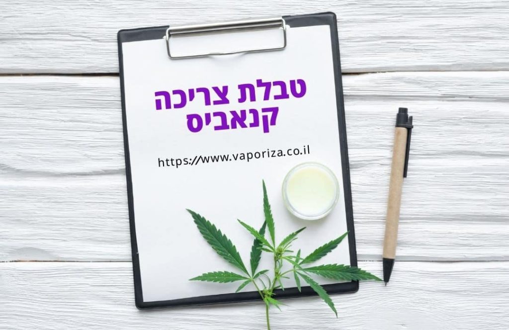 טבלת צריכה קנאביס + הורדה