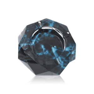 מאפרת קריסטל ענקית ריליף | RealLeaf Hugh Crystal Ashtray