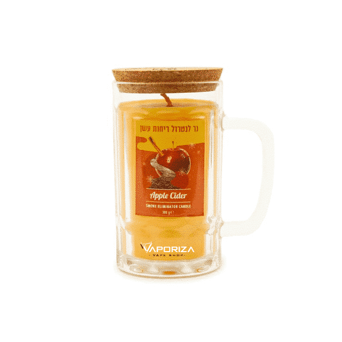 נר סיידר תפוחים לנטרול ריחות | Apple Cider Smoke Eliminator Candle