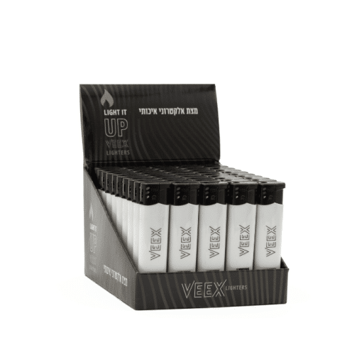 מצת אלקטרוני לבן ויקס | VEEX White Electronic Lighter