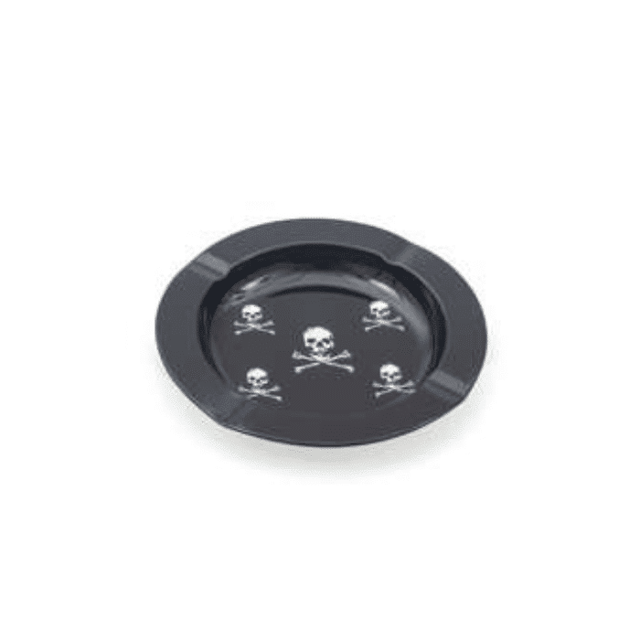 מאפרת מתכת עגולה מעוצבת | Flat Metal Ashtray