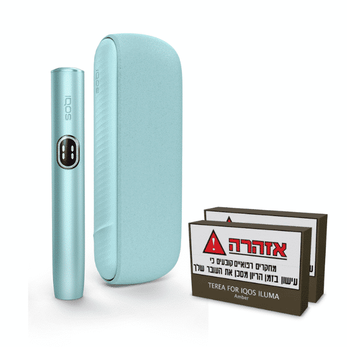 סיגריה אלקטרונית מכשיר לחימום טבק אייקוס אלומה איי ירוק iqos iluma I kit green ערכת אייקוס אילומה איי עם שתי חפיסות טריאה | IQOS ILUMA I Startet Kit